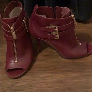 Michael Kors peep toe booties